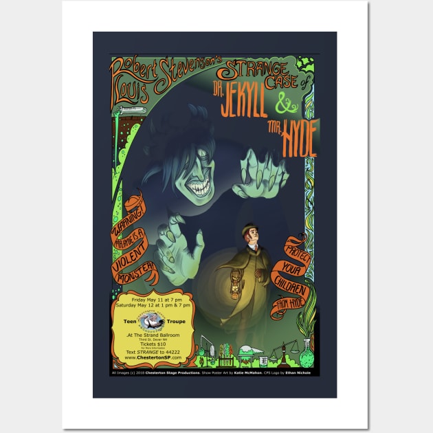 Strange Case of Doctor Jekyll and Mister Hyde Navy Blue Poster Wall Art by Chesterton Stage Productions